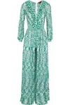 MISSONI WOMAN RUFFLE-TRIMMED CROCHET-KNIT JUMPSUIT JADE,US 1874378722843589