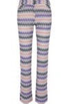 MISSONI MISSONI WOMAN CROCHET-KNIT STRAIGHT-LEG PANTS MULTICOLOR,3074457345619002505