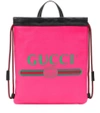 GUCCI PRINT SMALL LEATHER BACKPACK,P00334512