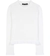 PROENZA SCHOULER FRAYED WOOL AND COTTON-BLEND SWEATER,P00185108