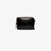 ANYA HINDMARCH BLACK DOUBLE STACK PATENT LEATHER CLUTCH BAG,10901712971134