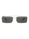 MIU MIU 58mm Glittered Rectangular Sunglasses