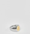 SERGE DENIMES SERGE DENIMES MERCHANT RING IN SOLID SILVER WITH 14K GOLD PLATING,MERCHANT RING