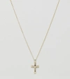 SERGE DENIMES CRUCIFIX NECKLACE IN SOLID SILVER WITH 14K GOLD PLATING - GOLD,CRUCIFIX NECKLACE