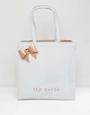 TED BAKER LARGE BOW ICON BAG - GRAY,146492