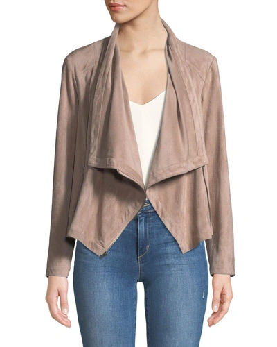 Cupcakes And Cashmere Holt Lace-up Cowl-neck Moto Jacket In Toffee