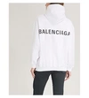 BALENCIAGA LOGO-PRINT COTTON-JERSEY HOODY