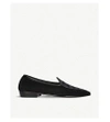 BAUDOIN & LANGE Sagan alligator-pattern suede loafers