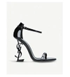 Saint Laurent Opyum 110 Leather Heeled Sandals In Black
