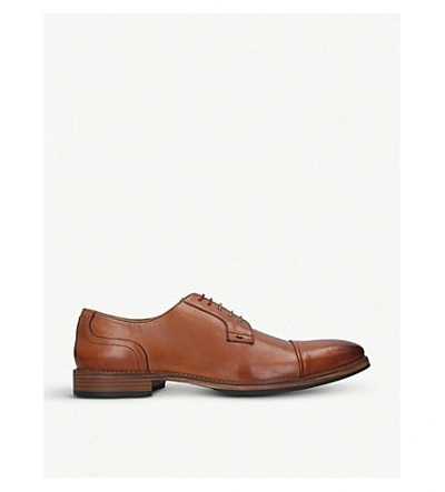 Kurt Geiger Bernard Lace-up Leather Oxford Shoes In Beige