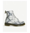 DR. MARTENS' 1460 PASCAL 8-EYE SNAKE-EMBOSSED LEATHER BOOTS