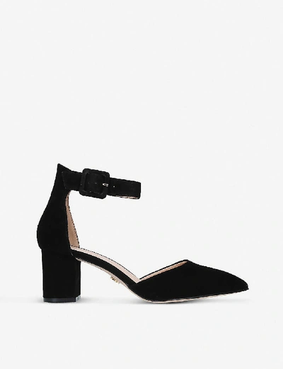 Kurt Geiger Womens Black Burlington Pointed Toe Suede Court Shoes