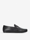 TOD'S TODS MEN'S BLACK CITY LEATHER DRIVER LOAFERS,91025104