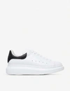Alexander Mcqueen Mens White Show Leather Platform Sneakers In White/black