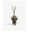 FENDI LEATHER LOGO PRINT SPACE MONKEY CHARM