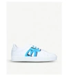 BURBERRY WESTFORD GRAFFITI-PRINT LEATHER LOW-TOP TRAINERS