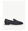 GIUSEPPE ZANOTTI Glitter-embellished leather slippers