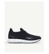 FERRAGAMO COLUMBIA LEATHER AND NEOPRENE TRAINERS