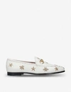GUCCI Jordaan embroidered leather loafers,783-10004-6556510109