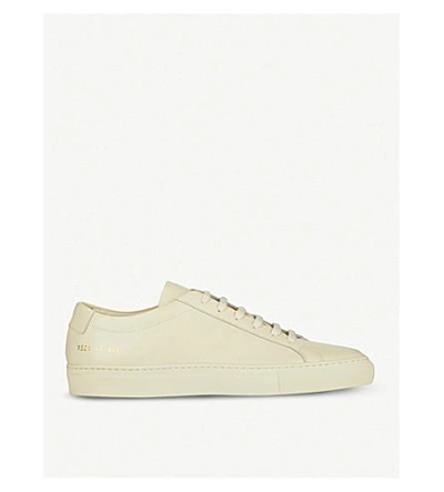 Common Projects Achilles Leather Low Trainers In Warm White Leather
