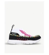 Valentino Heroes Tribe Stretch-mesh And Suede Trainers In White/blk