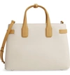 BURBERRY MEDIUM BANNER LEATHER TOTE - IVORY,4076953