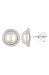 MAJORICA MABE SIMULATED PEARL STUD EARRINGS,OME2014PW