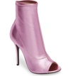 GIUSEPPE ZANOTTI METALLIC OPEN TOE BOOTIE,I870029