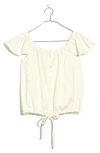 MADEWELL TEXTURE & THREAD OFF THE SHOULDER TOP,J3571