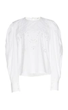 ISABEL MARANT ÉTOILE WONA EMBROIDERED COTTON-POPLIN TOP,HT133119P019E