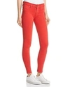 HUDSON NICO MID RISE SUPER SKINNY JEANS IN DISTRESSED ROCOCO RED,WM407TEN