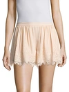 PROSE & POETRY Orly Lace Trim Swing Shorts,0400096210439