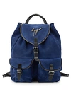 GIUSEPPE ZANOTTI Drawstring Leather Backpack,0400098653731