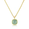 Auree Jewellery Brooklyn Gold Vermeil & Aqua Chalcedony Necklace