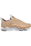 NIKE AIR VAPORMAX 97 METALLIC FAUX LEATHER AND MESH trainers