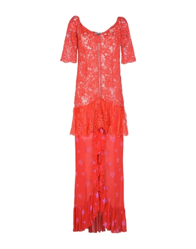 Alessandra Rich Long Dress In Red