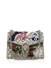 Gucci Dionysus Medium Appliquéd Coated Canvas And Suede Shoulder Bag In Beige-multi