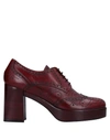 PONS QUINTANA PONS QUINTANA WOMAN LACE-UP SHOES BURGUNDY SIZE 9 SOFT LEATHER,11519406QT 7