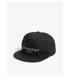 Givenchy Logo Cotton Baseball Cap In Black
