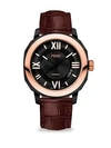 FENDI Selleria 18K Rose Goldplated & Leather Watch