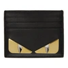 FENDI FENDI BLACK METAL BAG BUGS CARD HOLDER