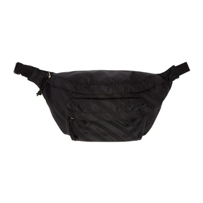 Balenciaga Jacquard Logo Wheel Nylon Belt Bag In Black