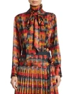 ADAM LIPPES Printed Satin Blouse