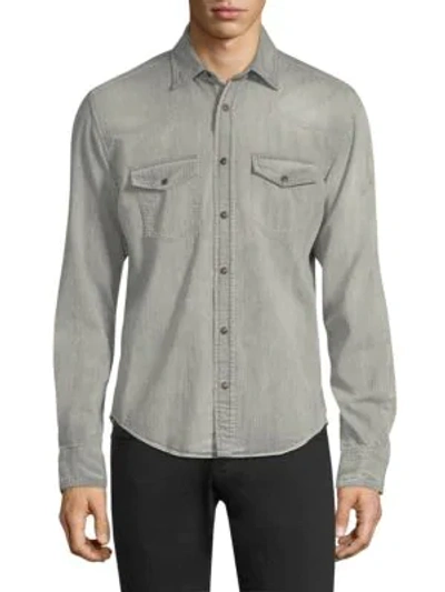 Belstaff Somerford Regular Fit Button-down Shirt In Grey