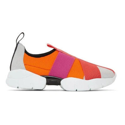 Emilio Pucci Suede-trimmed Sneakers In A63 Pink