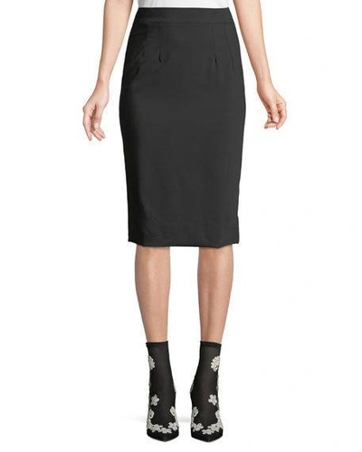 Dolce & Gabbana Classic Suiting Knee-length Pencil Skirt In Black