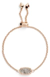 Kendra Scott Elaina Statement Bracelet In Platinum Drusy/ Rose Gold