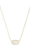 Kendra Scott Elisa Pendant Necklace In Iridescent Drusy/ Gold
