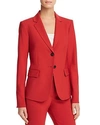 Theory Carissa Classic Blazer In Bright Carmine Red