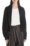 VINCE RIBBED CROP CARDIGAN,V515877929